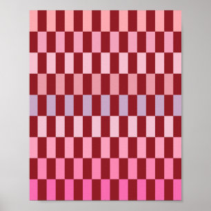 Poster Gris rose crème 03 Cerise