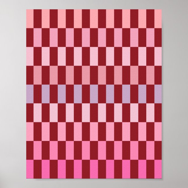 Poster Gris rose crème 03 Cerise (Devant)