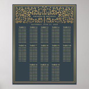 Poster Gris Royal Médiéval Mariage d'épée Carte de siège