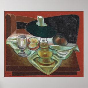 Poster Gris - Sous La Lampe 1925