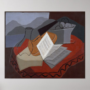 Poster Gris - Violon Avant Une Fenêtre Ouverte 1926