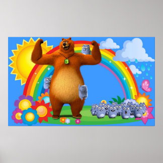 Poster Grizzy et lemmins Enfants