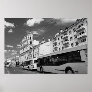 Poster Grodno Belarus Cityscape Architecture Ville Vue