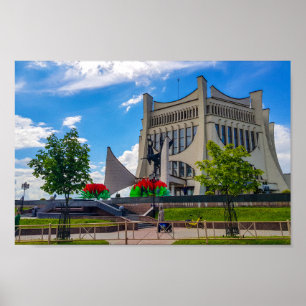 Poster Grodno Belarus Cityscape Architecture Ville Vue
