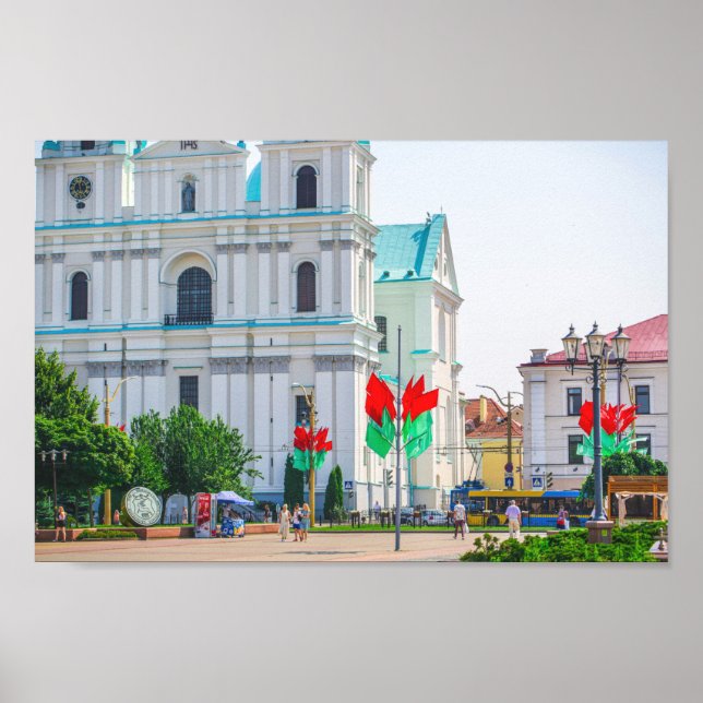 Poster Grodno Biélorussie Architecture Vie Personnes (Devant)