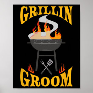 Poster Groom Bbq Grill Smoker Et Barbecue Chef