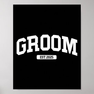 Poster Groom Bride 2025 Couples mariés Fiançailles W