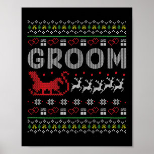 Poster Groom Bride Noël Noël Noël Noël Noël Vilain Couple