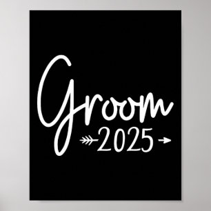 Poster Groom Est 2025 Mariage marié Fiançailles Obtention