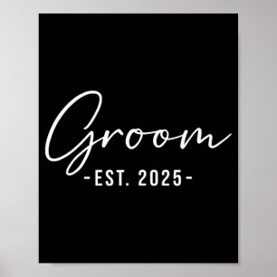 Poster Groom Est. 2025 Rapprochement de la mariée de se p