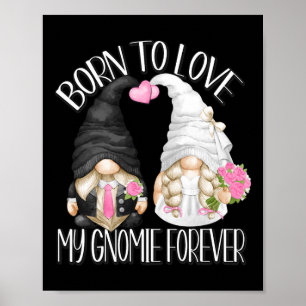Poster Groom Et Gnomes De Mariée Pour Mariage Couple Bach