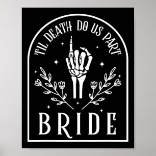 Poster Groom Skeleton Gothique Halloween Fiançailles Mari