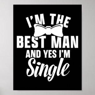 Poster Groomsmen Groom Squat Hommes Bachelor Fournitures 