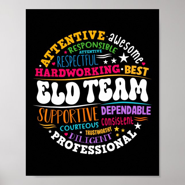 Poster Groovy Eld Team Crew English Language Development  (Devant)
