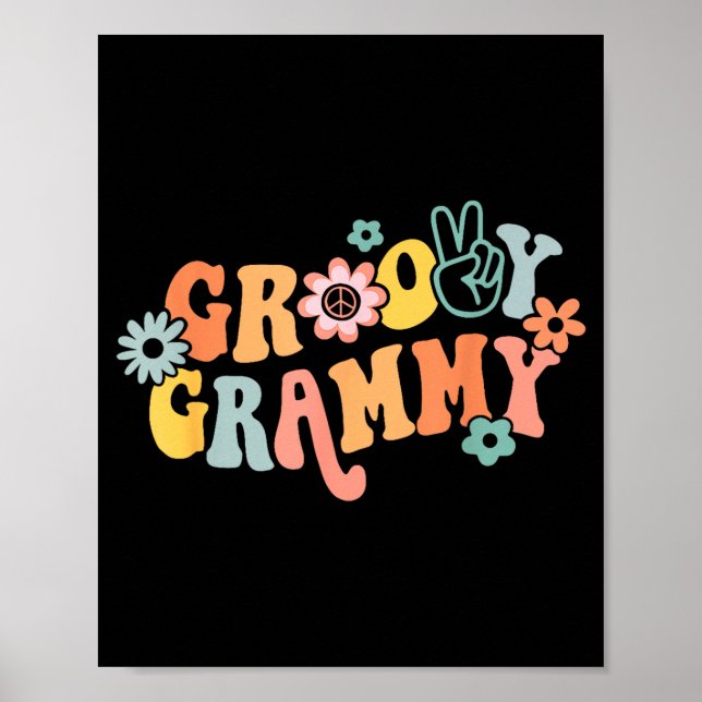 Poster Groovy Grammy One Thankful Grammy Valentines Day M (Devant)