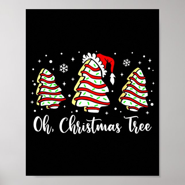 Poster Groovy Oh Christmas Tree Cakes Debbie Becky Jen Ca (Devant)