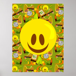 Poster Groovy Seventies Pattern