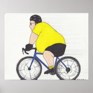 Poster Gros cycliste