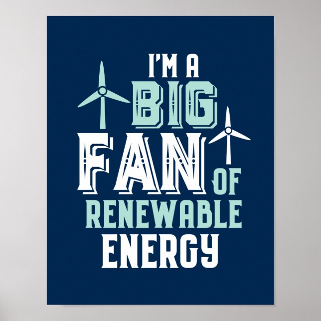 Poster Gros fan de jeux d'énergie renouvelable amusants p (Devant)