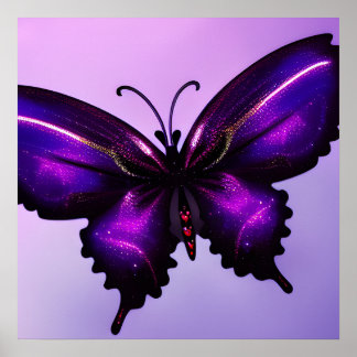 Poster Gros Papillon pourpre