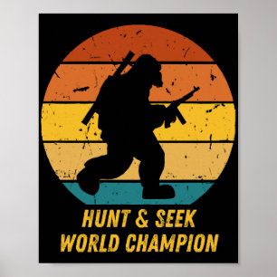 Poster Gros pied Ne voulez pas se cacher et chercher de n