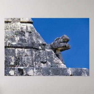 Poster Gros plan de pierres faisant un Mayan antique