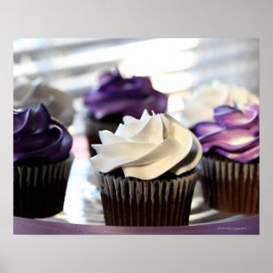 Poster Gros plan des cupcakes avec accent sélectif sur