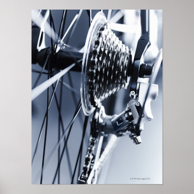 Poster Gros plan des engrenages 2 (Devant)