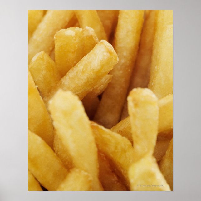 Poster Gros plan des frites françaises (Devant)