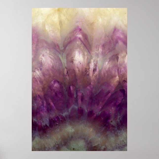 Poster Gros plan d'un Améthyste violet (Devant)