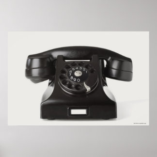 Poster Gros plan d'un téléphone rotatif