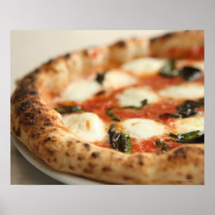 Poster Gros plan d'une pizza entière