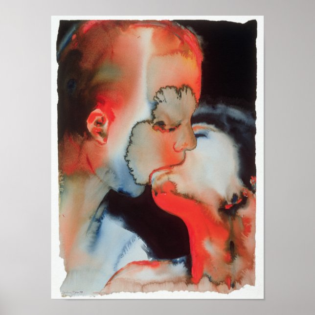 Poster Gros plan Kiss 1988 (Devant)