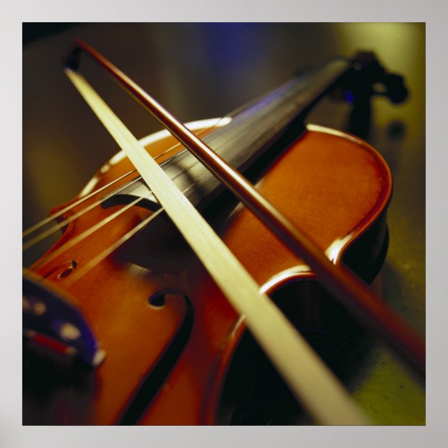 Poster Gros plan sur le violon et la gorge 1 (Devant)