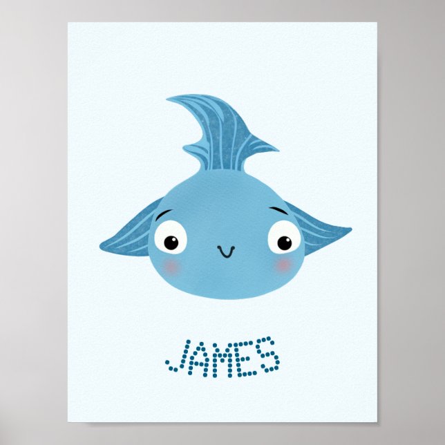 Poster Gros poisson bleu (Devant)
