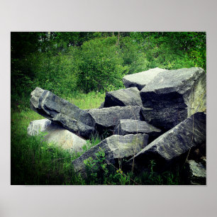 Poster Gros rochers de granit Nature