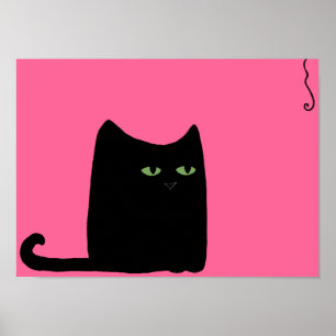 Poster Grosse copie de chat (choisissez votre couleur,