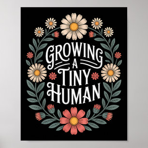 Poster Grossissant Un Petit Humain Nouveau Maman Papa Gro