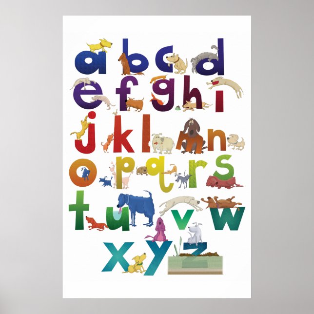 Poster Grotke Alphabet Chiens (Devant)