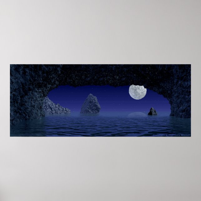 Poster Grotte aquatique (Devant)