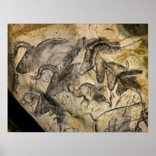 Poster Grotte Chauvet à Vallon Pont d'Arc
