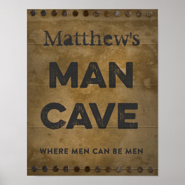Poster Grotte de Wood Man personnalisée (Devant)