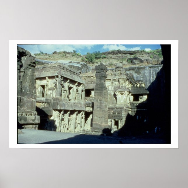 Poster Grottes bouddhistes, jainistes et hindoues à Ellor (Devant)