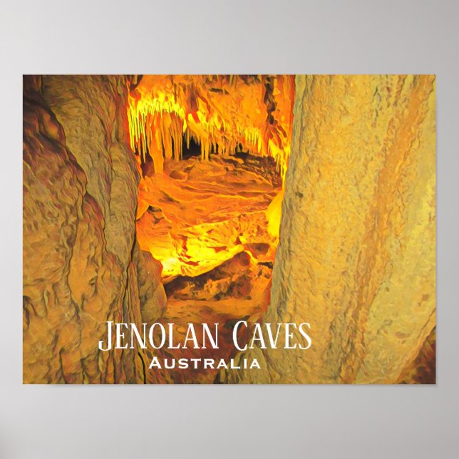 Poster Grottes de calcaire de Jenolan Grottes Australie (Devant)