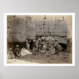 Poster Group photograph in the Hall of Columns, Karnak, T