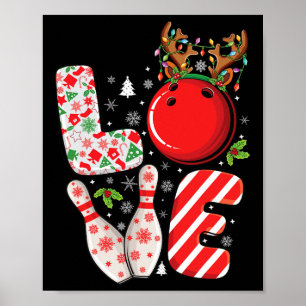 Poster Groupe Correspondant Xmas Bowling Ball Et Pins Chr