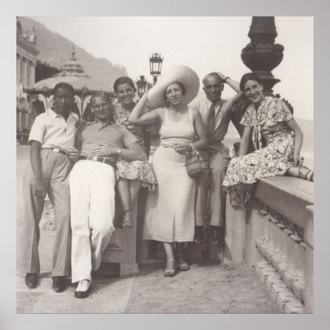 Poster Groupe d'amis à Cannes, années 1930 (Devant)