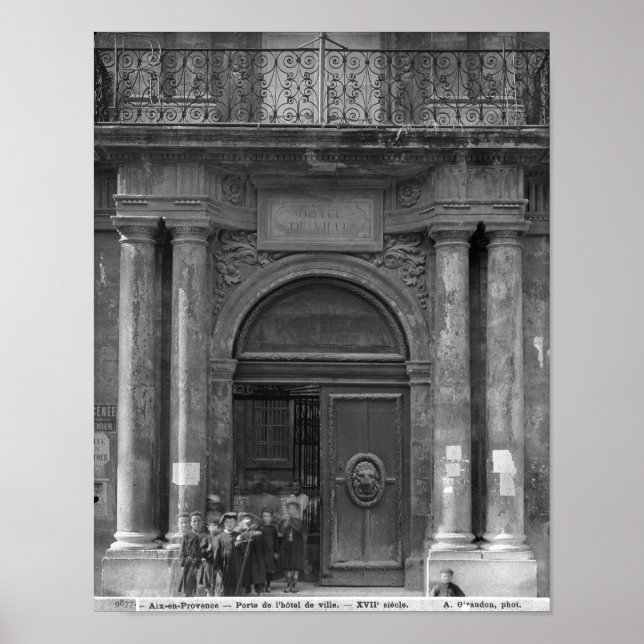 Poster Groupe d'écoliers quittant l'Hôtel de Ville (Devant)