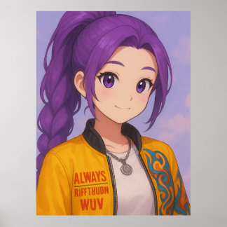 Poster Groupe d'idoles Anime K-Pop | Pop de style manga o