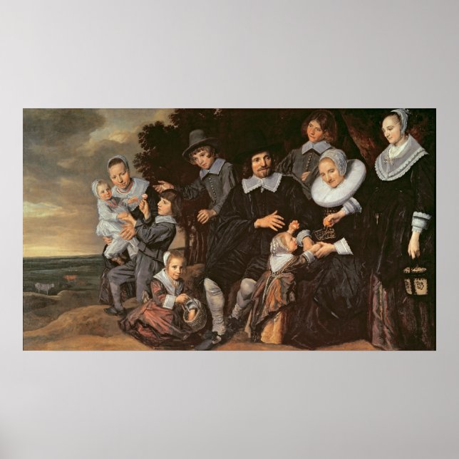 Poster Groupe familial dans un paysage, c.1647-50 (Devant)